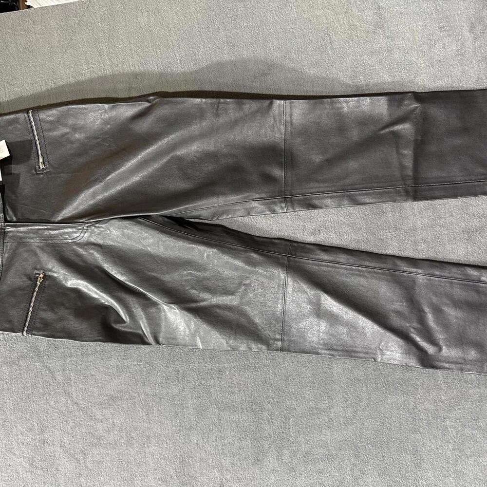 Rebecca Minkoff Women's Black Leather Poppy Leggings - Size M - Picture 2 of 6